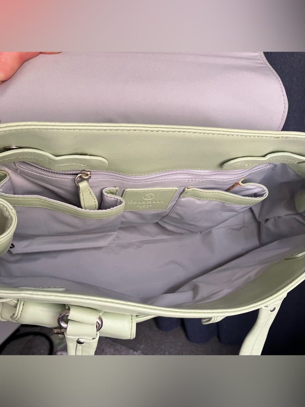 Cole Haan Alexa Mint Green Flap Satchel - Picture 8 of 9